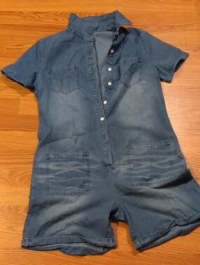 100% Cotton Denim Romper